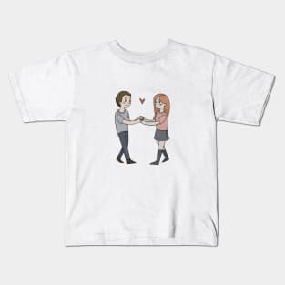 A couple of young people in love Kids T-Shirt